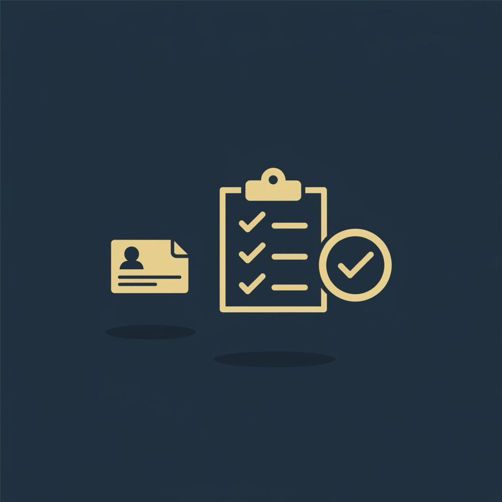 Minimal 2D vector infographic in Orvus Ltd. palette showing a prompt library card, checklist, and verification stamp icons representing an AI content writing workflow.