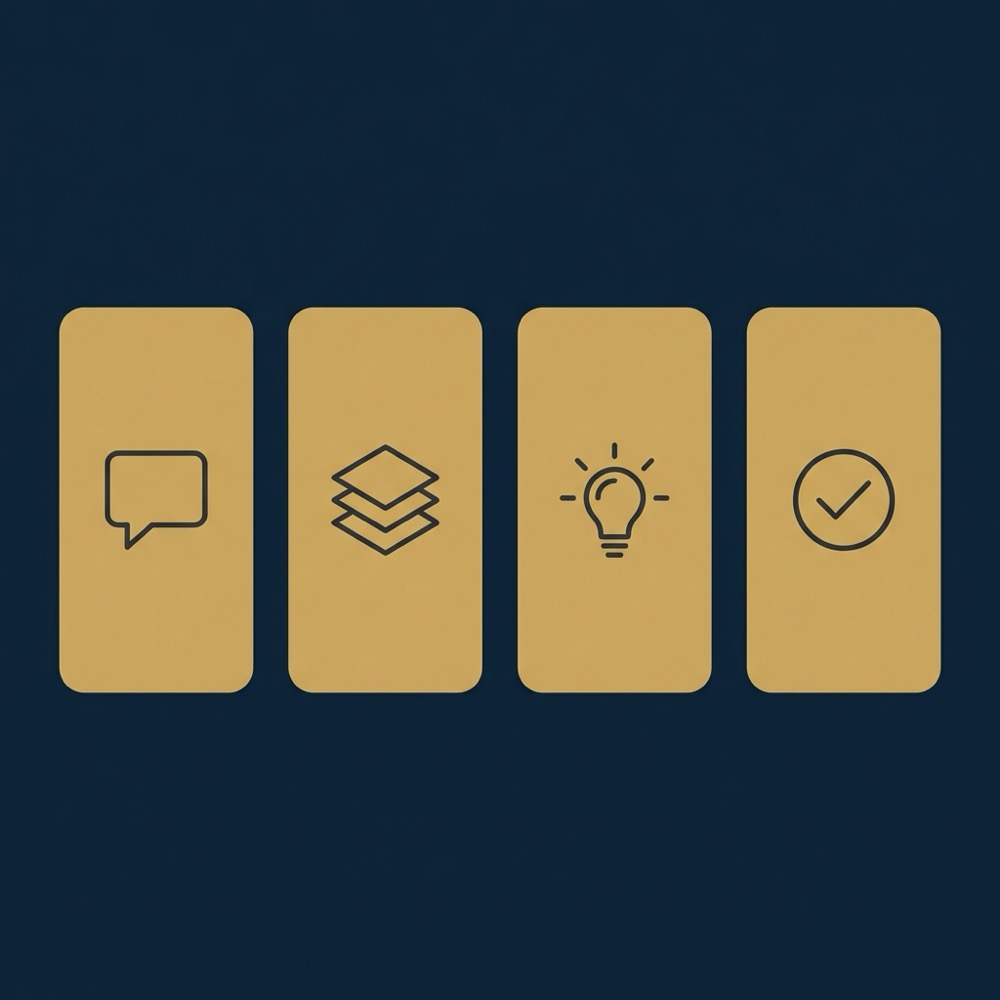 Minimal 2D vector infographic showing paragraph anatomy with four icons for topic sentence evidence explanation and mini conclusion for argumentative articles